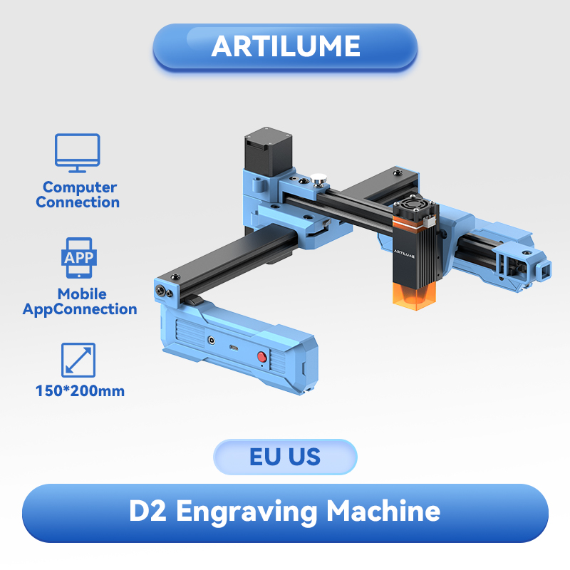 Fiber Laser Cutting Machine - Artilume D2 2.5/6W Foldable Laser Engraving