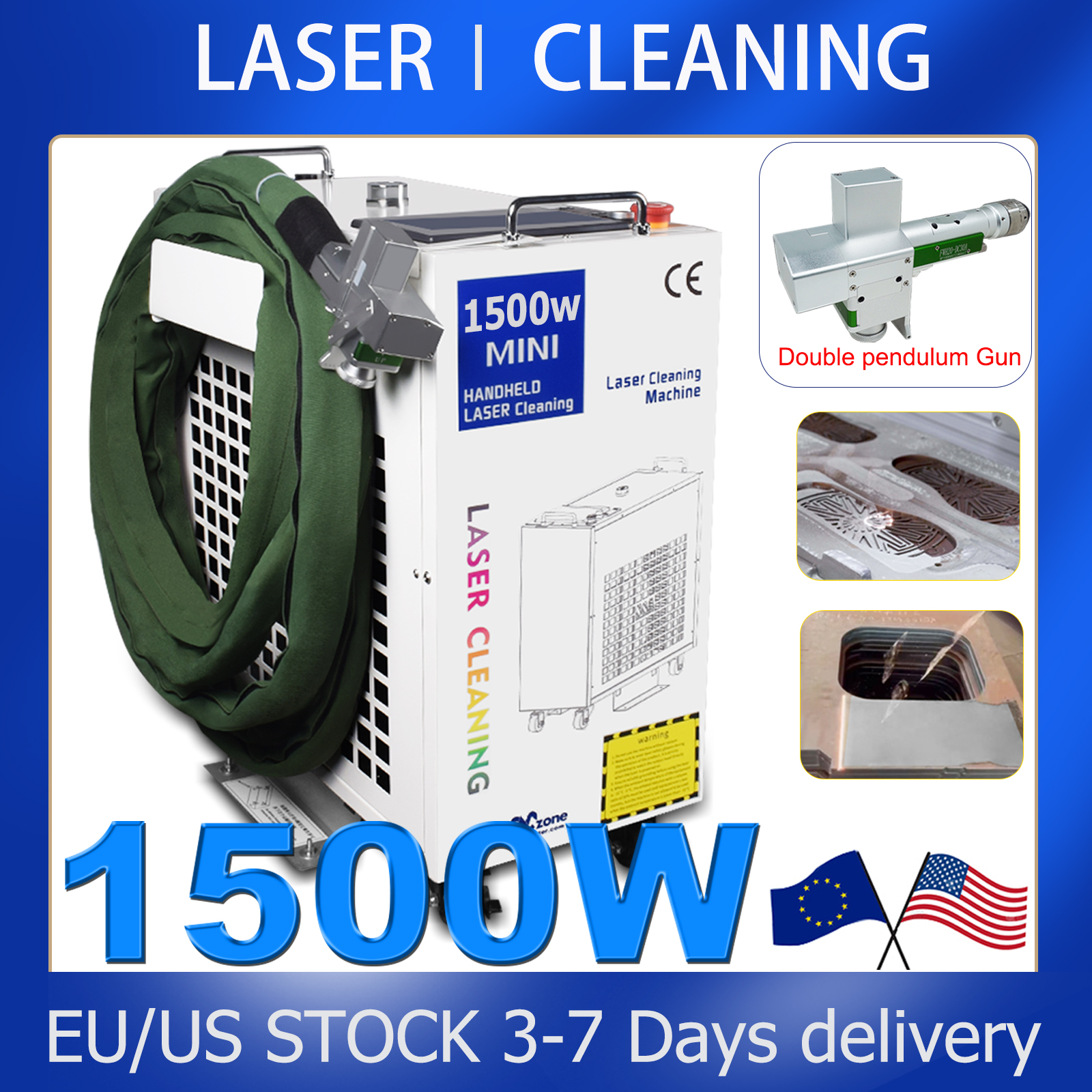 Industrial Laser Paint Removal - 1500W Fiber Laser Cleaning Machine Industrial