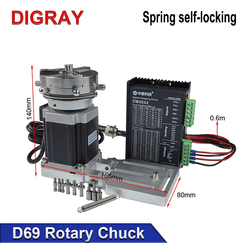 DIGRAY D69 CNC Router Laser Ma - огляд і ціна Rotary Axis Laser Engraver