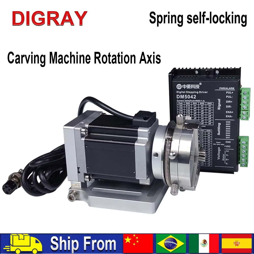 DIGRAY D69 CNC Router Laser Ma - огляд і ціна Rotary Axis Laser Engraver