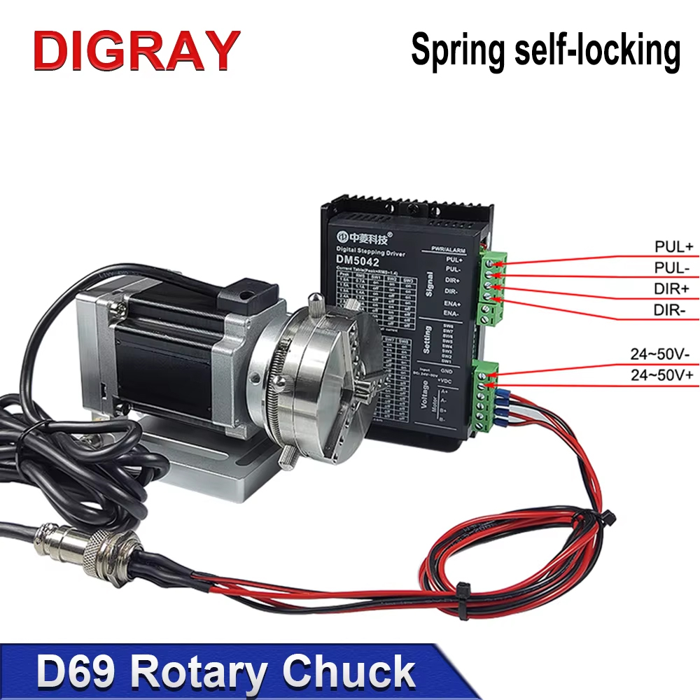 DIGRAY D69 CNC Router Laser Ma - огляд і ціна Rotary Axis Laser Engraver