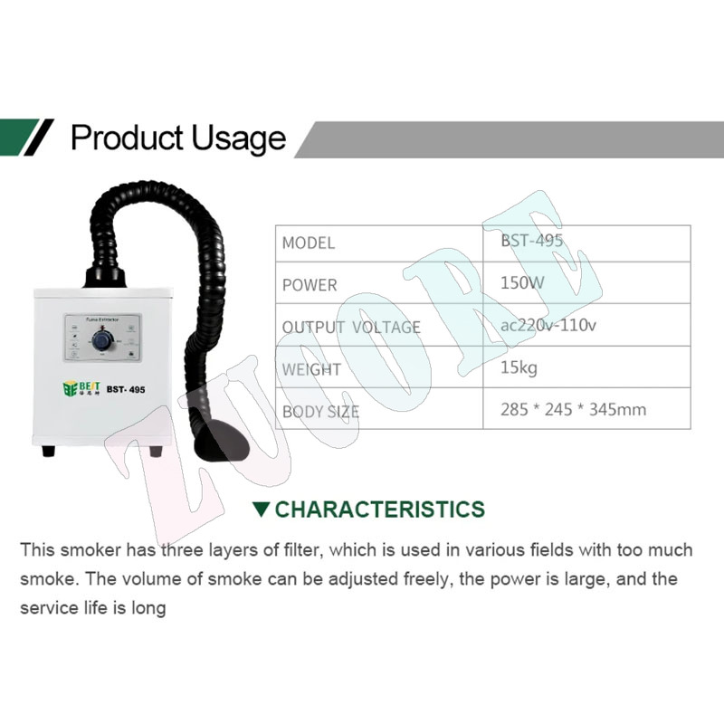 BST-495 filter Exhaust Industr - огляд і ціна Industrial Laser Solder Iron