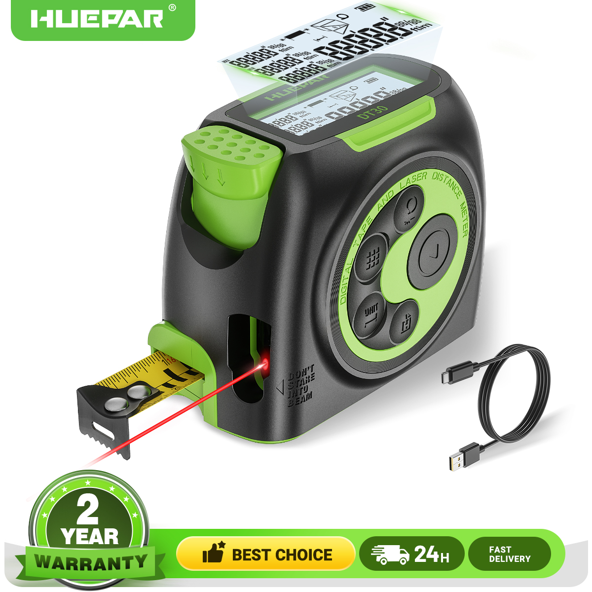 Huepar Digital 60M 197ft Laser - огляд і ціна Industrial Laser Training
