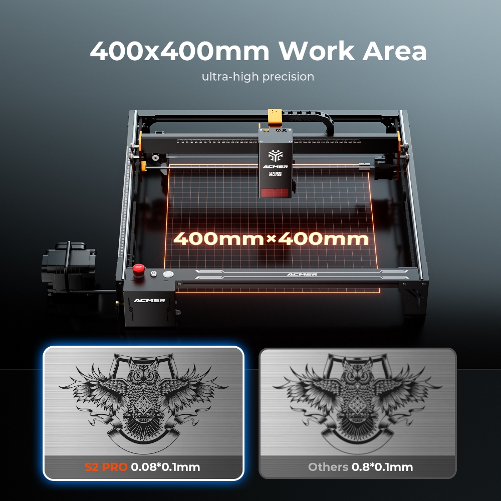 ACMER S2 PRO 36W/48W Laser Eng - огляд і ціна Fiber Laser Cutting Machine