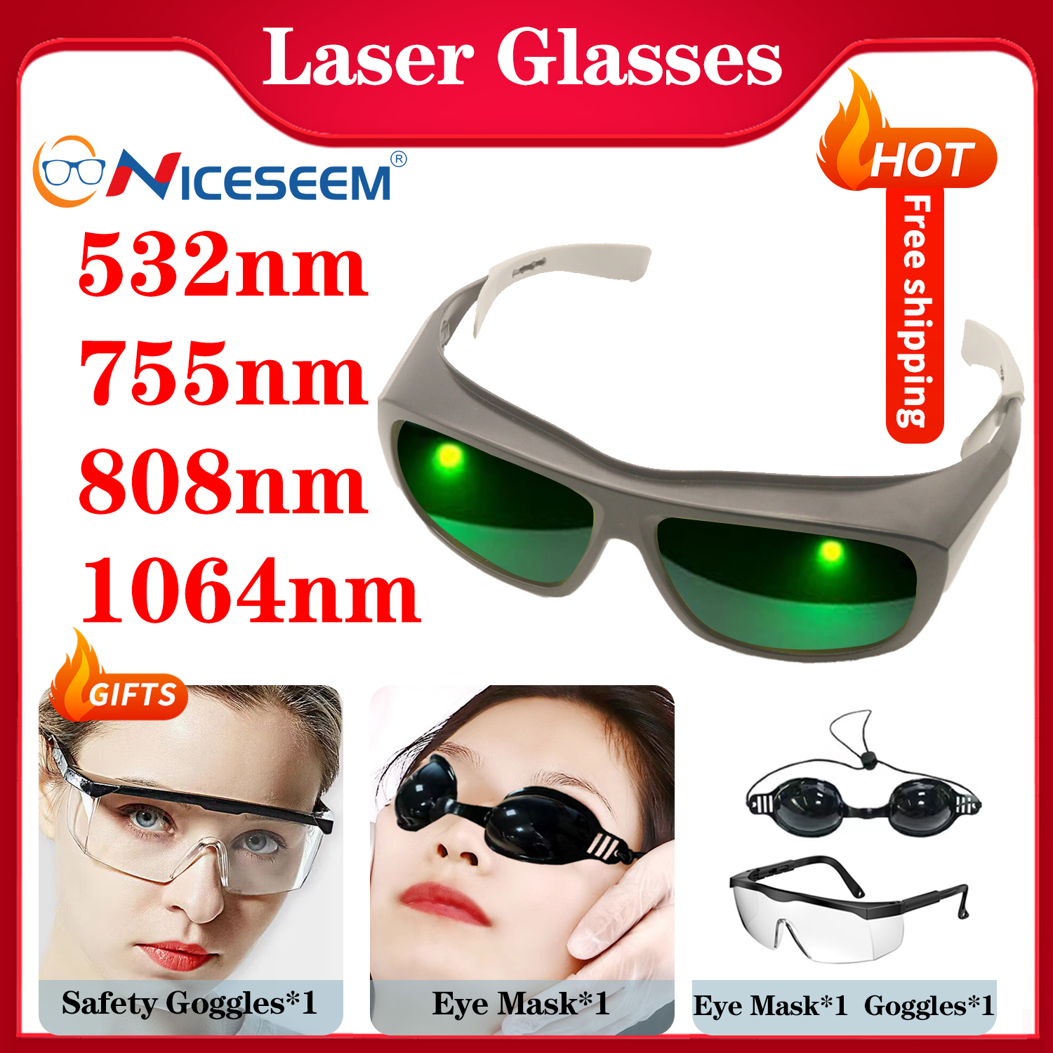 Laser Protective Glasses Hair  - огляд і ціна Laser Safety Goggles