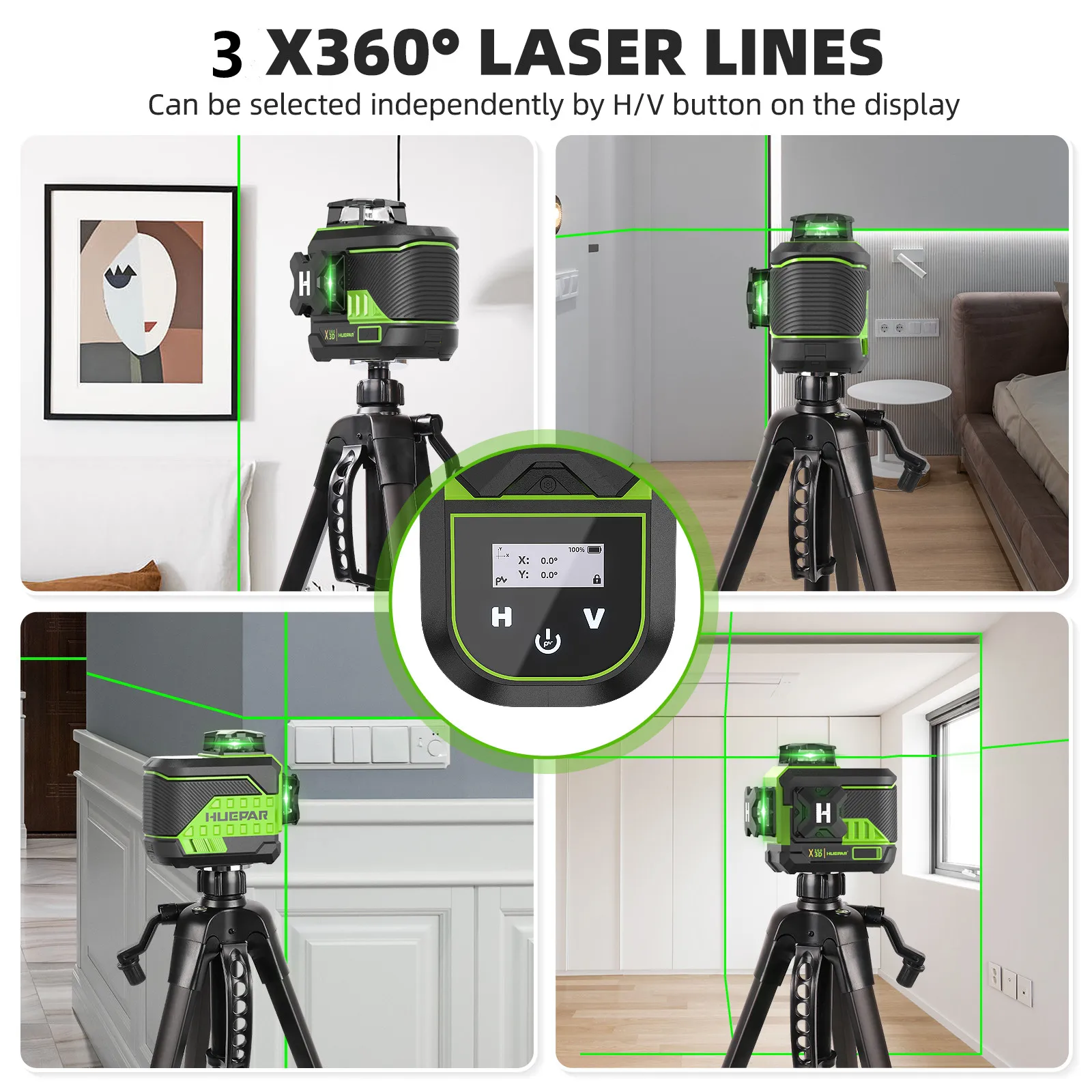 Huepar 3D Cross Line Laser Lev - огляд і ціна Industrial Laser Line