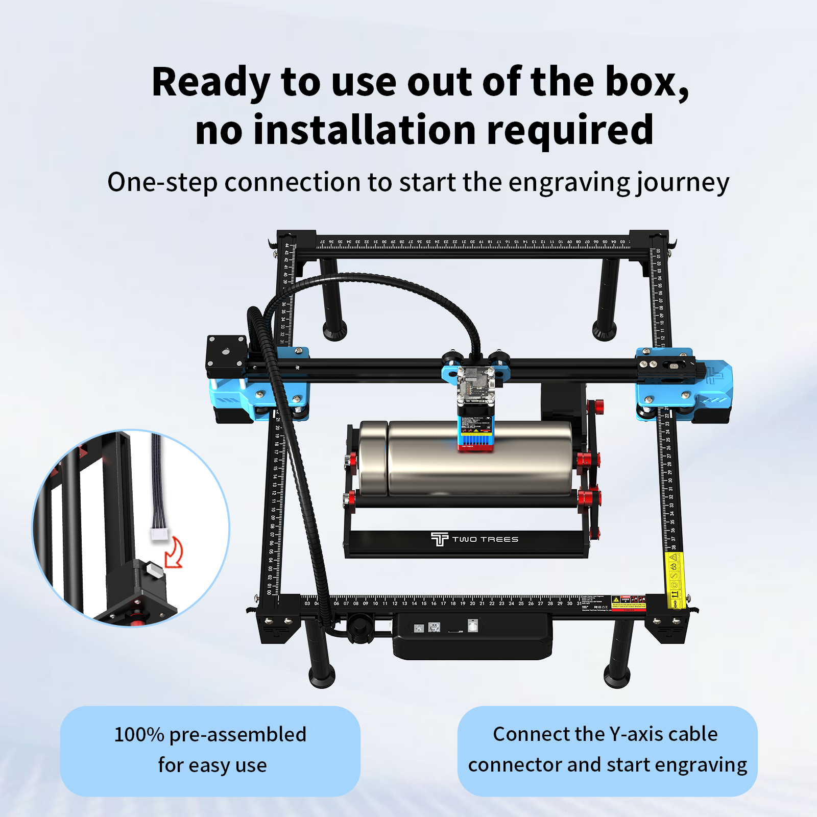 Twotrees Laser Engraving Machi - огляд і ціна Rotary Axis Laser Engraver
