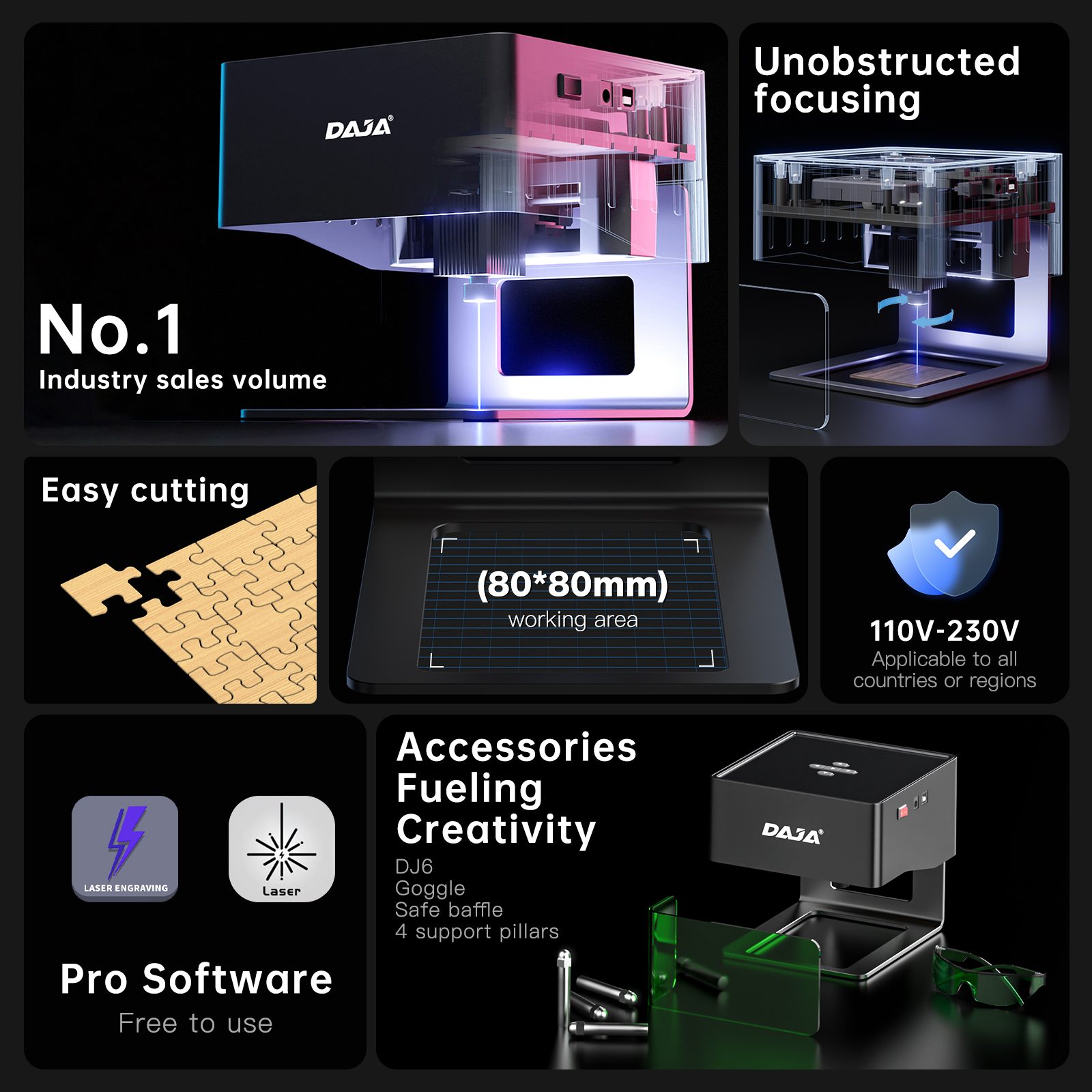 DAJA DJ6 Mini Portable Laser E - огляд і ціна Fiber Laser Cutting Machine